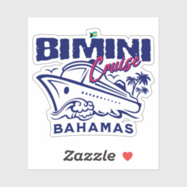 Bahamas Souvenir Geschenk : Bimini Bahamas Cruise Aufkleber