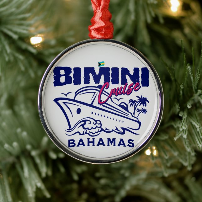 Bahamas Souvenir Geschenk : Bimini Bahamas Cruise Ornament Aus Metall (Baum)