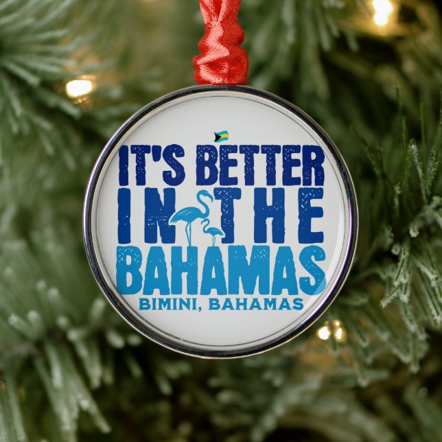 Bahamas Souvenir Geschenk : Bimini Bahamas Cruise Ornament Aus Metall (Baum)