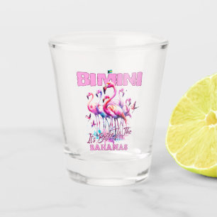 Bahamas Souvenir Geschenk : Bimini Bahamas Flaming Schnapsglas