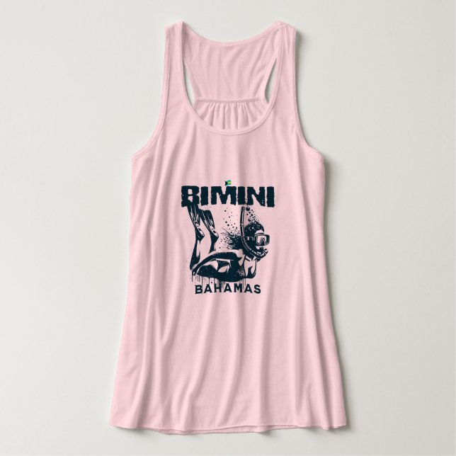 Bahamas Souvenir Geschenk: Bimini Bahamas Schnorch Tank Top (Design Vorderseite)