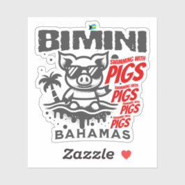 Bahamas Souvenir-Geschenk: Bimini Bahamas schwimme Aufkleber
