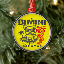 Bahamas Souvenir-Geschenk: Bimini Bahamas schwimme Ornament Aus Metall