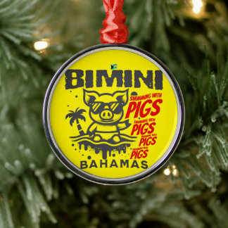 Bahamas Souvenir-Geschenk: Bimini Bahamas schwimme Ornament Aus Metall