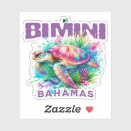 Bahamas Souvenir Geschenk: Bimini Bahamas Sea Turt Aufkleber