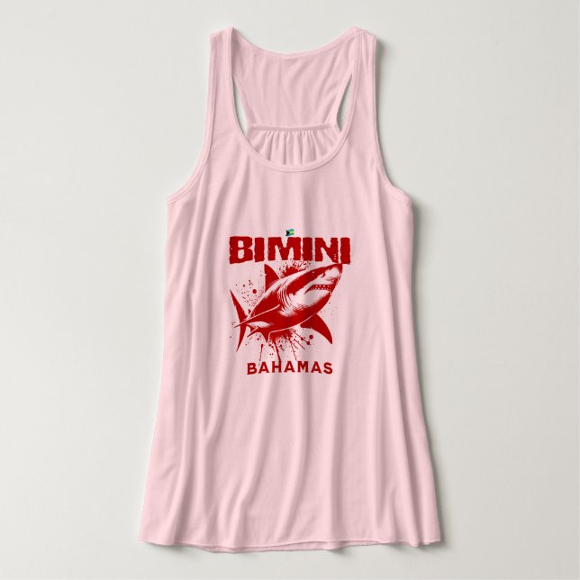 Bahamas Souvenir Geschenk: Bimini Bahamas Shark Fi Tank Top (Design Vorderseite)