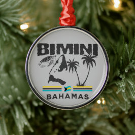 Bahamas Souvenir-Geschenk: Bimini Bahamas Unabhäng Ornament Aus Metall