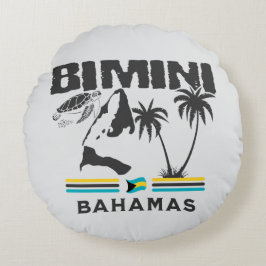 Bahamas Souvenir-Geschenk: Bimini Bahamas Unabhäng Rundes Kissen