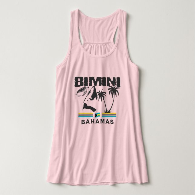 Bahamas Souvenir-Geschenk: Bimini Bahamas Unabhäng Tank Top (Design Vorderseite)