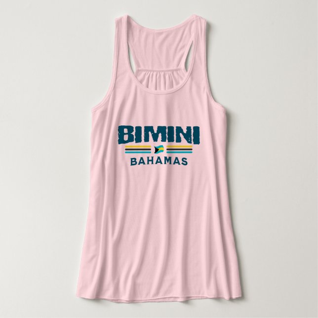 Bahamas Souvenir-Geschenk: Bimini Bahamas Unabhäng Tank Top (Design Vorderseite)