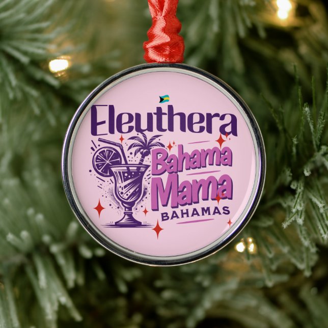 Bahamas Souvenir Geschenk: Eleuthera Bahama Mama Ornament Aus Metall (Baum)