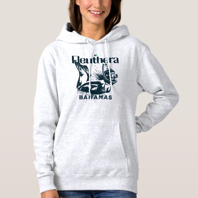 Bahamas Souvenir Geschenk : Eleuthera Bahamas Dive Hoodie (Vorderseite)