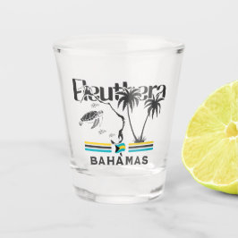 Bahamas Souvenir Geschenk: Eleuthera Bahamas Flagg Schnapsglas
