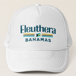 Bahamas Souvenir Geschenk: Eleuthera Bahamas Flagg Truckerkappe