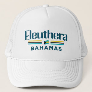Bahamas Souvenir Geschenk: Eleuthera Bahamas Flagg Truckerkappe