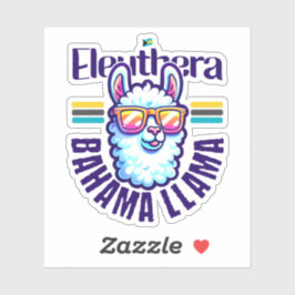 Bahamas Souvenir Geschenk : Eleuthera Bahamas Llam Aufkleber