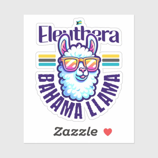 Bahamas Souvenir Geschenk : Eleuthera Bahamas Llam Aufkleber (Blatt)