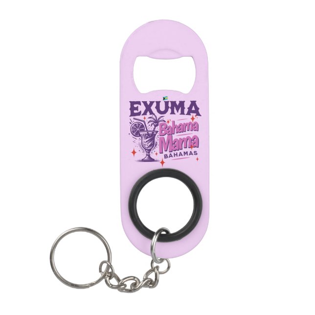 Bahamas Souvenir Geschenk: Exuma Bahamas Bahama Ma Mini Flaschenöffner (Vorderseite)