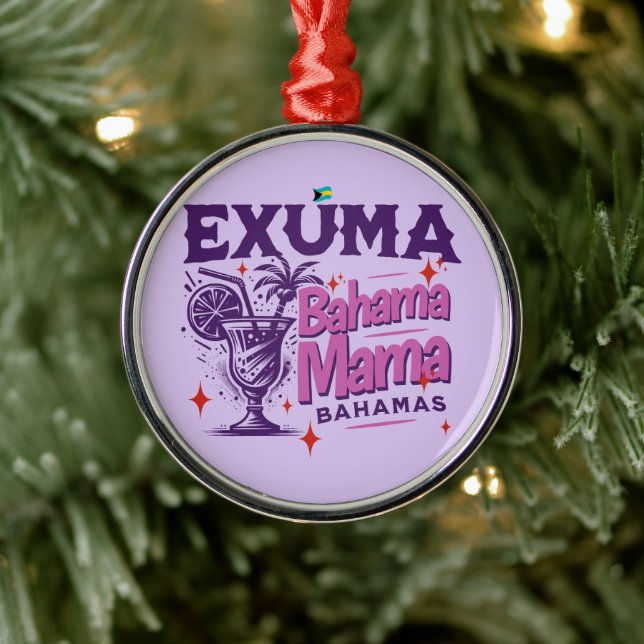 Bahamas Souvenir Geschenk: Exuma Bahamas Bahama Ma Ornament Aus Metall (Baum)