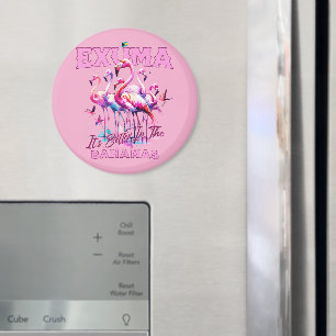 Bahamas Souvenir Geschenk : Exuma Bahamas Flamingo Magnet