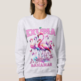 Bahamas Souvenir Geschenk : Exuma Bahamas Flamingo Sweatshirt