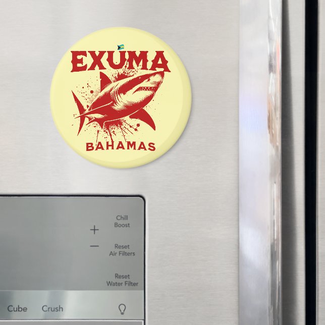Bahamas Souvenir Geschenk: Exuma Bahamas Hai Fisch Magnet (In Situ (Kühlschrank))