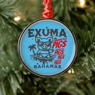 Bahamas Souvenir Geschenk: Exuma Bahamas Schwimmsc Ornament Aus Metall