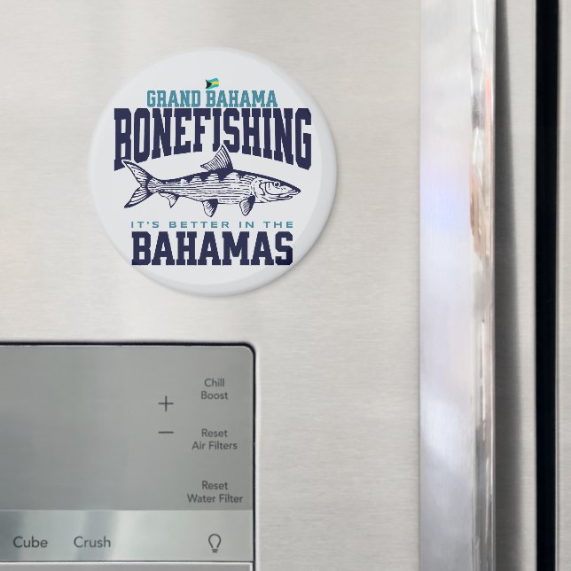 Bahamas Souvenir Geschenk: Grand Bahama Bonefishin Magnet (In Situ (Kühlschrank))