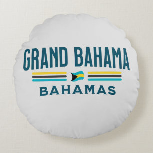 Bahamas Souvenir-Geschenk: Grand Bahama Unabhängig Rundes Kissen
