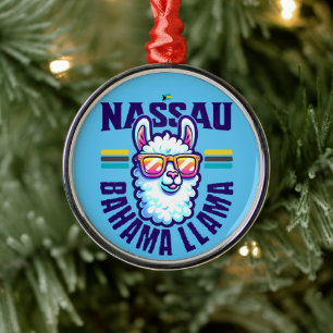 Bahamas Souvenir Geschenk: Nassau Bahamas Bahama L Ornament Aus Metall