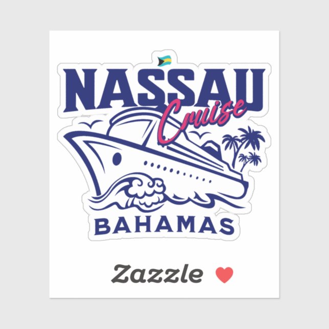 Bahamas Souvenir Geschenk : Nassau Bahamas Cruise Aufkleber (Blatt)