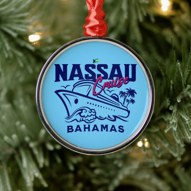 Bahamas Souvenir Geschenk : Nassau Bahamas Cruise Ornament Aus Metall (Baum)