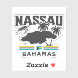 Bahamas Souvenir-Geschenk: Nassau Bahamas Unabhäng Aufkleber