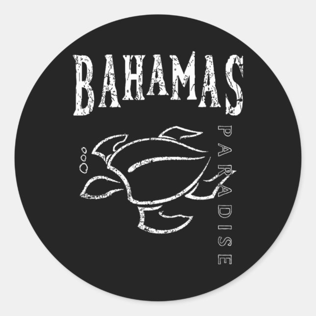 Bahamas-Souvenir Runder Aufkleber (Vorderseite)