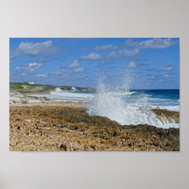 Bahamas Splash, Great Abaco Island, Bahamas Poster (Vorne)