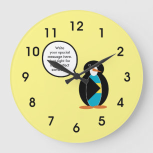 Bahamas sprechende Ms Penguin Große Wanduhr