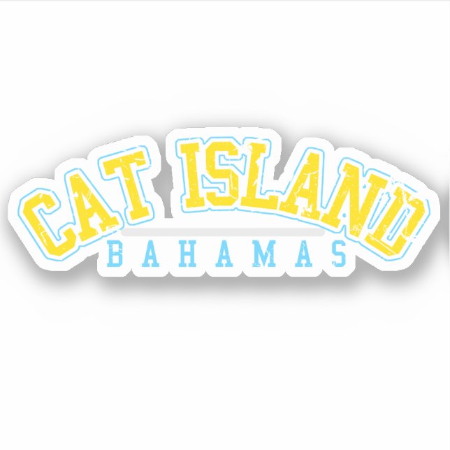 Bahamas Sticker Cat Island Urlaub Kreuzfahrt (Vorderseite)