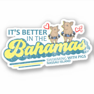 Bahamas Sticker Nassau Schweine Urlaub Kreuzfahrt
