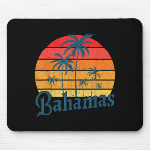 Bahamas Strand Trocal Sommer Vibes Vintage Palme Mousepad