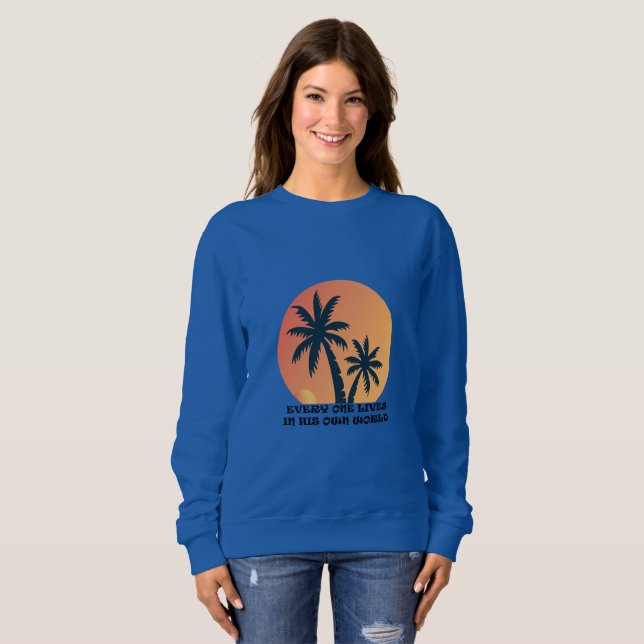 Bahamas Sunset Palm Trees Sweatshirt (Vorne ganz)
