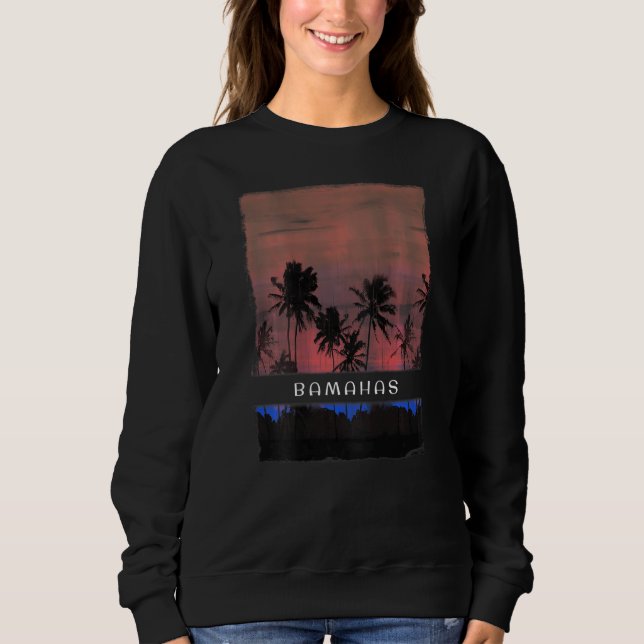 Bahamas Sunset Vacation Souvenir Sweatshirt (Vorderseite)