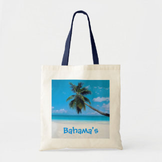 Bahamas-Tasche - Strand, weißer Sand und Palme Tragetasche