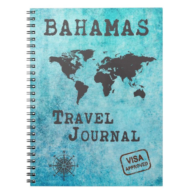 Bahamas Travel Journal Reiseplaner Notizblock (Vorderseite)
