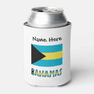 Bahamas und die bahamaische Flagge mit Ihrem Namen Dosenkühler