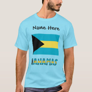 Bahamas und die bahamianische Flagge Personalisier T-Shirt