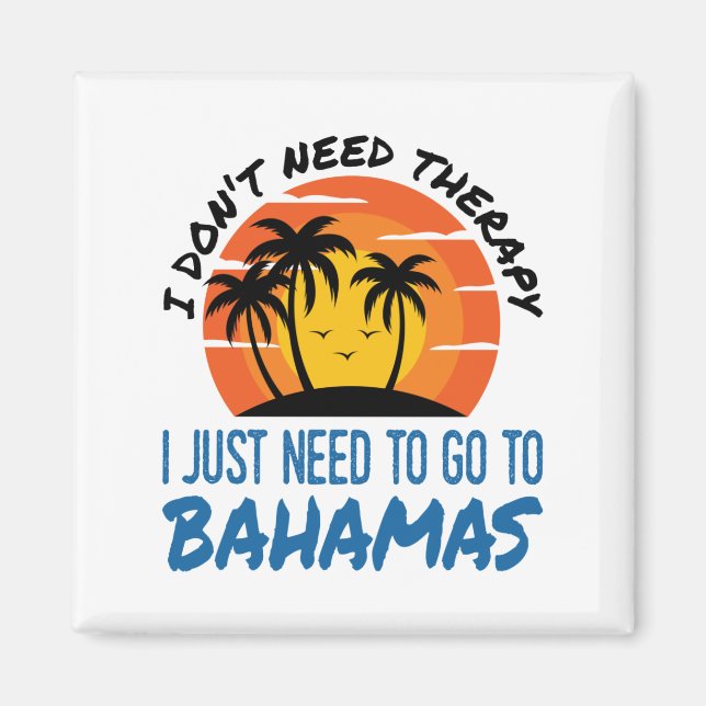 Bahamas Urlaub Tropischer Strand Reise Therapie Magnet (Vorne)