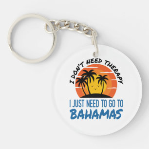 Bahamas-Urlaub Tropischer Strand-Trip-Therapie Schlüsselanhänger