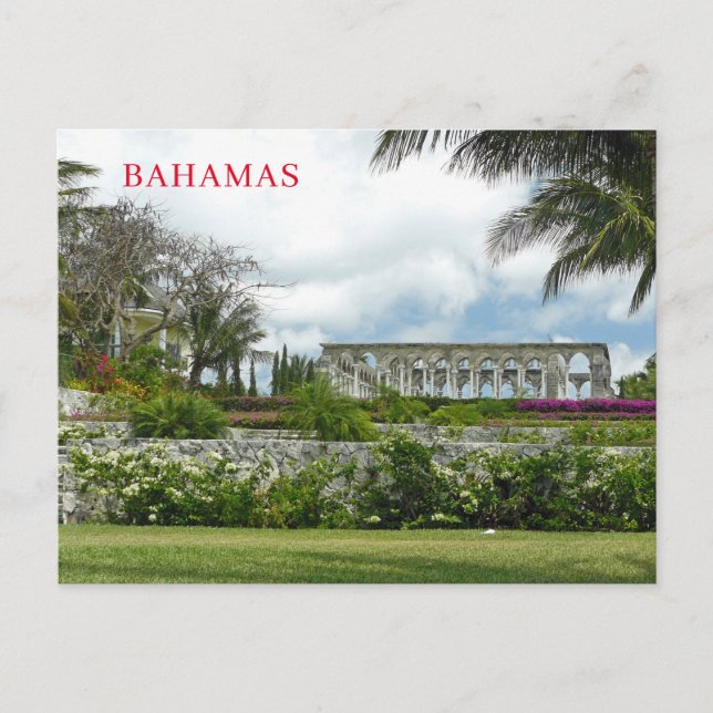 Bahamas Versailles Gardens Blick Postkarte (Vorderseite)