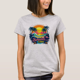Bahamas Vibes Retro Sonnenuntergang T-Shirt