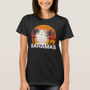 Bahamas Vintag Palm Trees Summer Beach T-Shirt